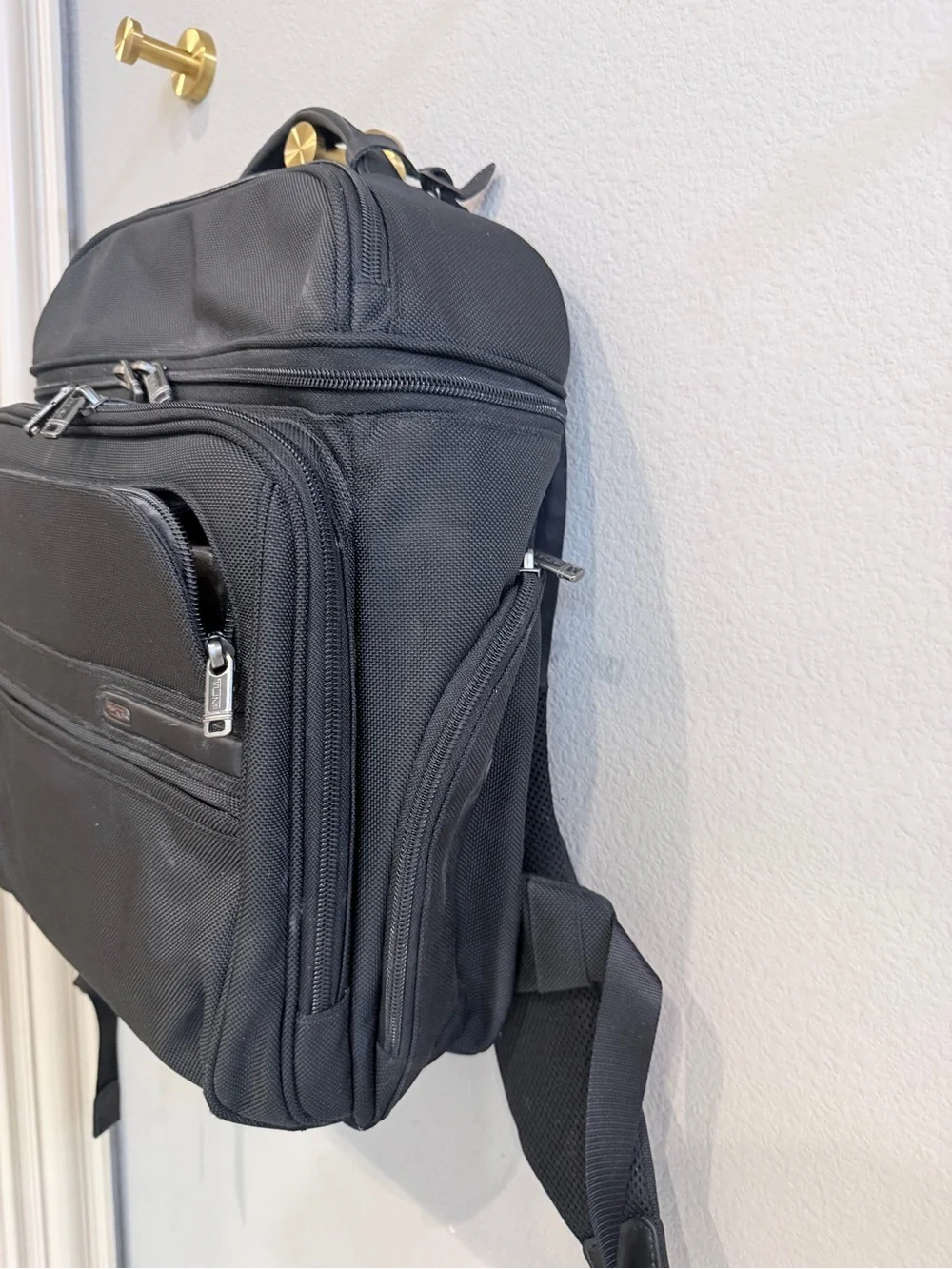 TUMI Alpha Brief Pack Backpack Laptop Tablet Black Nylon Bag 26186D4